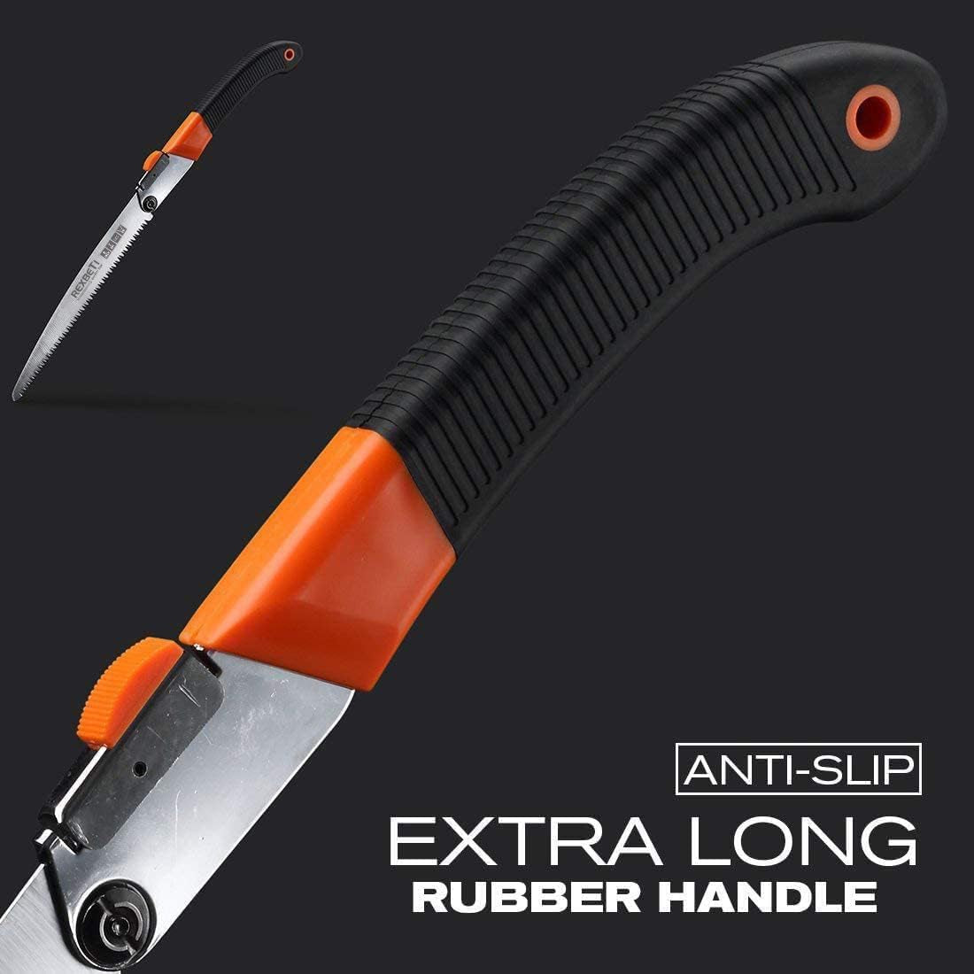 Folding Saw, Compact Design 8 Inch Blade Hand Saw for Wood Camping, Dry Wood Pruning Saw with Hard Teeth, Quality SK-5 Steel