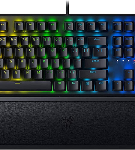 Blackwidow V3 Mechanical Gaming Keyboard: Green Mechanical Switches - Tactile & Clicky - Chroma RGB Lighting - Compact Form Factor - Programmable Macro Functionality, Classic Black