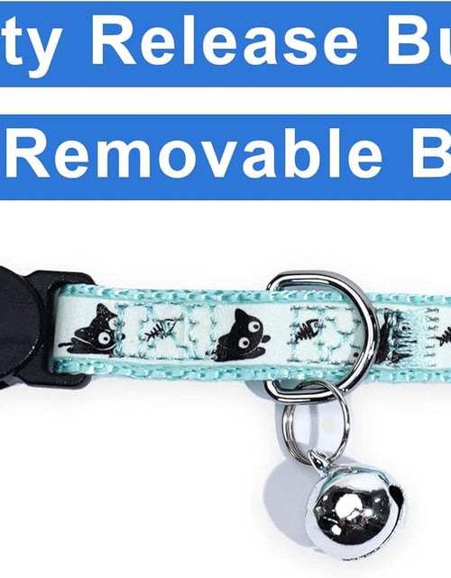 Load image into Gallery viewer, Glow in the Dark Cat Collar with Safety Buckle and Removable Bell Cat Collar Kitten Collar Cat Collar

