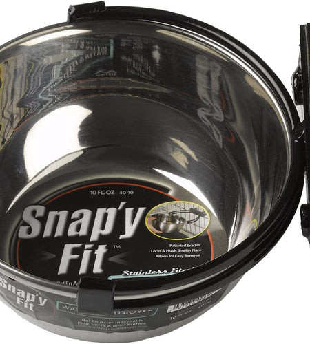 Snap'Y Fit Stainless Steel Food Bowl/Pet Bowl for Dogs & Cats