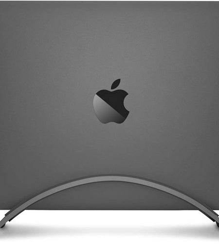 Bookarc for Macbook | Space-Saving Vertical Desktop Stand for Apple Notebooks (Space Grey)*Not Compatible with M1, See Insert Option to Update/Upgrade*