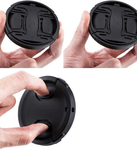 77Mm Front Lens Cap Cover with Keeper for Canon EOS 6D 6DM2 5D Mark IV with EF 24-105Mm or 24-70Mm F4L Kit Lens for Nikon D750 D780 with AF-S 24-120Mm F4G Kit Lens & More Lens with 77Mm Filter Thread