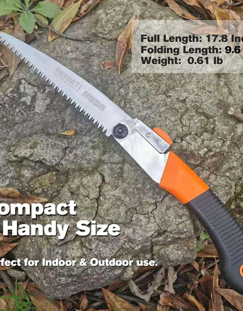 Load image into Gallery viewer, Folding Saw, Compact Design 8 Inch Blade Hand Saw for Wood Camping, Dry Wood Pruning Saw with Hard Teeth, Quality SK-5 Steel
