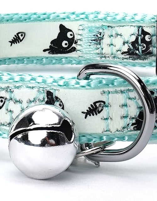 Load image into Gallery viewer, Glow in the Dark Cat Collar with Safety Buckle and Removable Bell Cat Collar Kitten Collar Cat Collar

