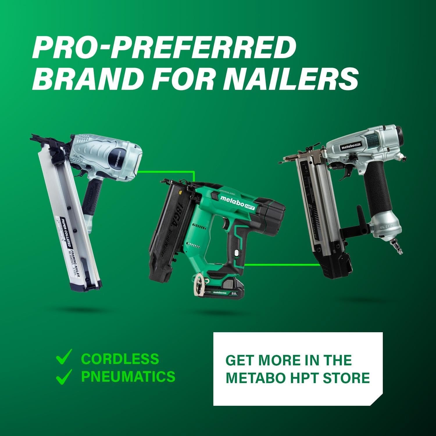Framing Nailer, the Pro Preferred Brand of Pneumatic Nailers*, 21° Magazine, Accepts 2" to 3-1/2" Framing Nails, (NR90AES1)